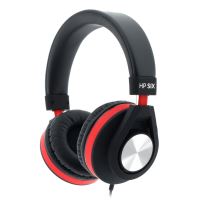 Casti audio on-ear Gewa HP Six , negru-rosu, inchise