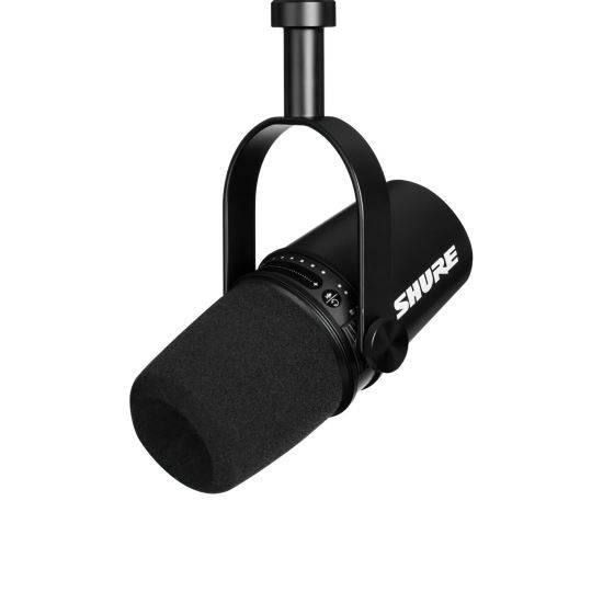 Microfon studio podcast Shure MV7-K , dinamic, cardioid, negru