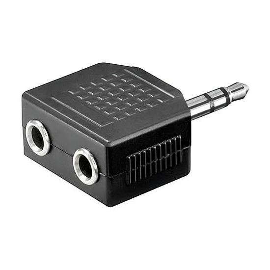 Adaptor audio Goobay AC-012 , jack 3.5 tata - 2x jack 3.5 mama