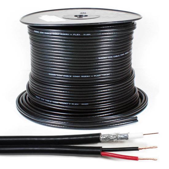 Cablu coaxial cu alimentare Well RG59/2C , 1x75 Ohm , 2x0.75mm
