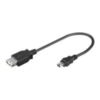 Cablu de date USB-USB mini trapez OTG , USB-A mama 2.0, USB-A mini tata 5P