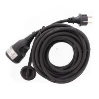 Cablu prelungitor de alimentare 10m Well , IP44, 3x1.5 mmp, stecker schuko, cupla, negru