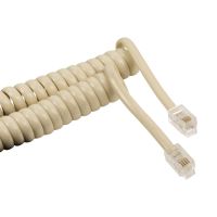 Cablu receptor telefon spiralat 2m , RJ9, 4p4c, alb