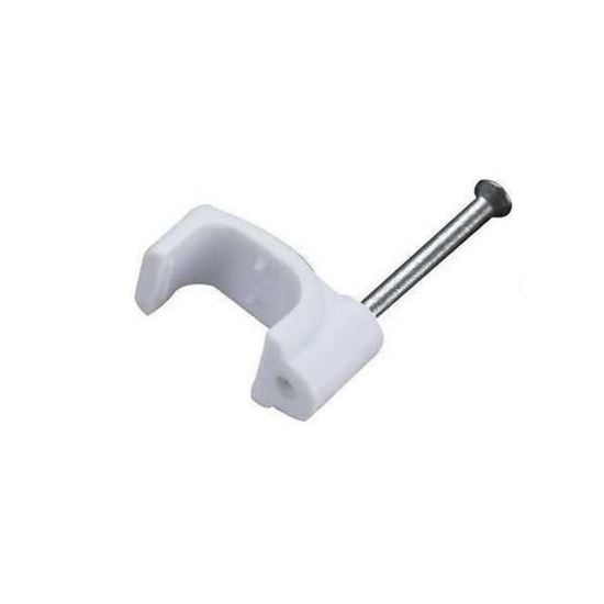 Clema cui fixare cablu Well CLPS-5WE , patrata, 5mm, alba