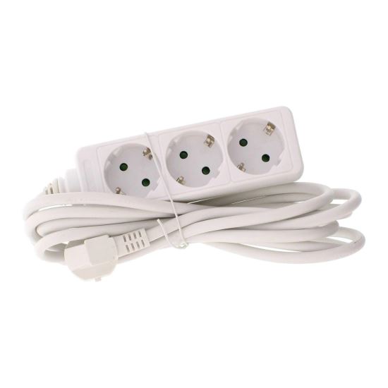 Prelungitor 3 cai 1.5m Well/Chrome , 3x1.5 mmp, alb