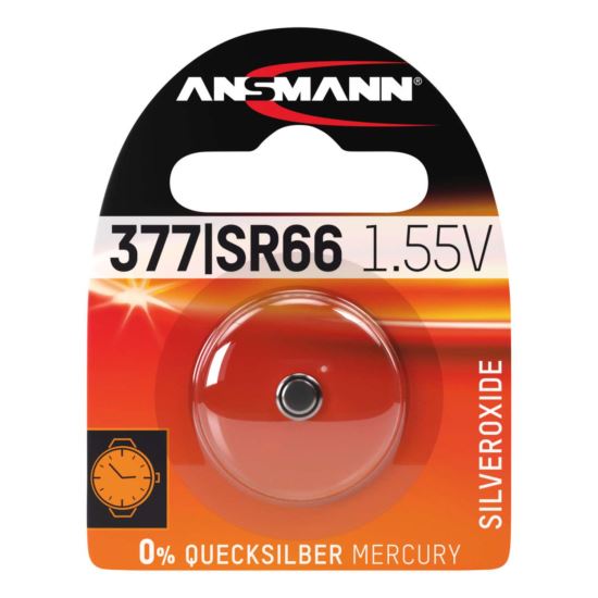 Baterie ceas AG4 Ansmann , oxid argint, 1.55V, V377, LR66, SR66, SR626SW