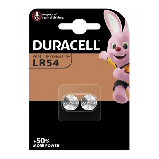 Baterie AG10 Duracell LR54 , alcalina, 1.53V, L1130, V10GA, 189, 191