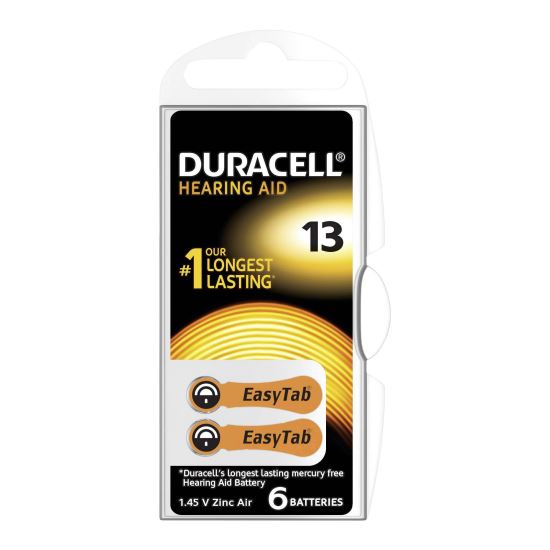Baterie auditiva 13 Duracell PR48 , zinc-air, 1.45V, ZA13