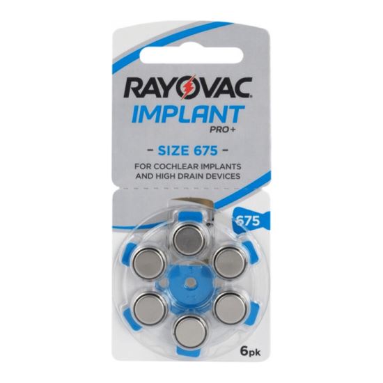 Baterie auditiva 675 Rayovac PR44 , zinc-air, 1.45V, ZA675