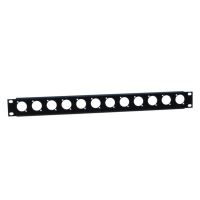 Panou rack 1U Adam Hall 872215 , pregaurit, 12 XLR