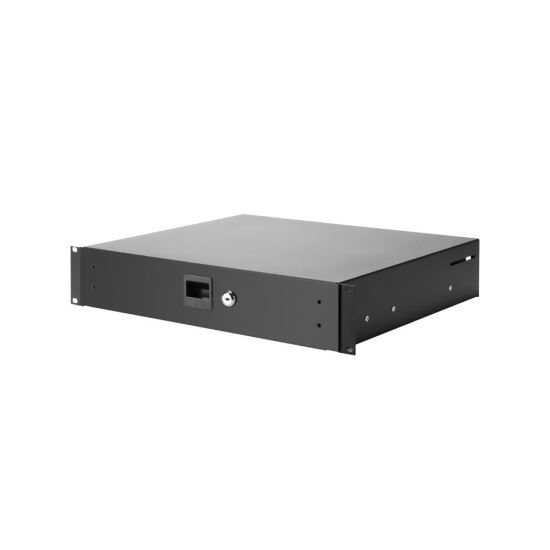 Sertar rack 2 U Adam Hall 87402 A , aluminiu, cu cheie