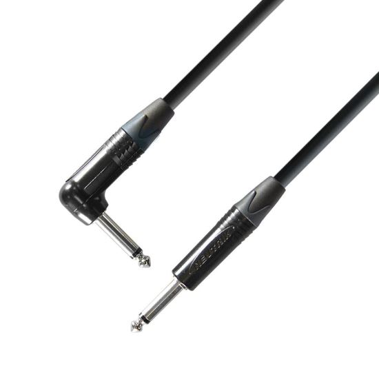Cablu instrument 3M Adam Hall 5 STAR IRP 0300 , jack 6.3 mono > jack 6.3 mono 90 grade, conectori Neutrik