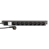 Prelungitor rack 1U Adam Hall 87478 , 8 prize, cu intrerupator