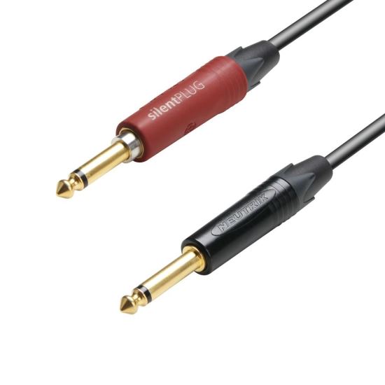 Cablu instrument 6M Adam Hall K5 IPP 0300 , jack 6.3 mono drept silent > jack 6.3 mono drept, conectori Neutrik