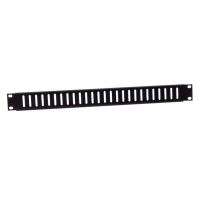 Panou ventilatie rack 1U Adam Hall 87221V , sloturi verticale, din otel, negru