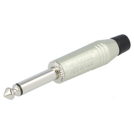 Mufa jack 6.3 mono drept Amphenol ACPM-GN , nichel gri