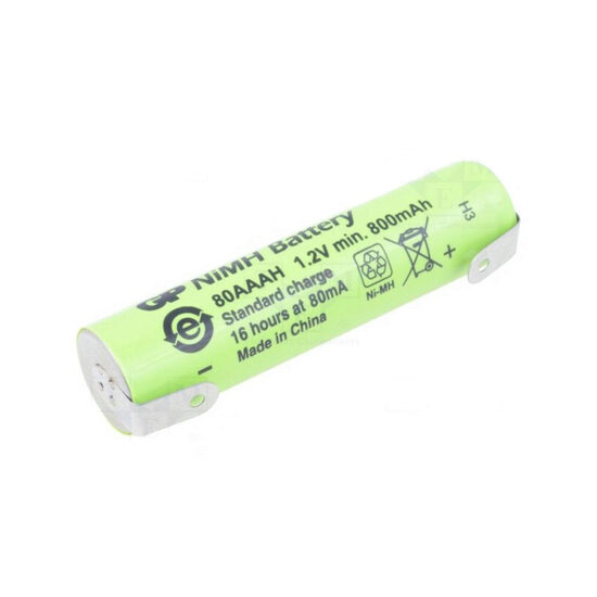 Acumulator R3 (AAA) Ni-Mh GP, 1.2V 800 mAh, urechi pentru lipire