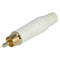 Mufa RCA dreapta Amphenol ACPR-WHT , aurita, alba