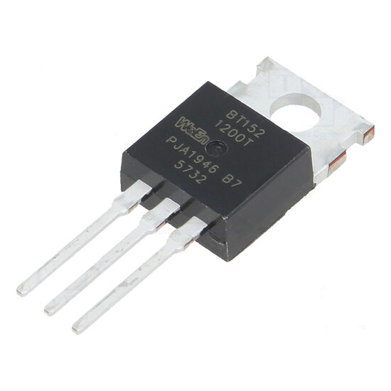 Tiristor BT152-1200TQ: 1.2kV 31A, TO220AB, THT