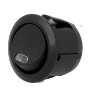 Intrerupator rotund Rokcer: cu LED, 14VDC 20A, 2 pozitii OFF-ON, negru