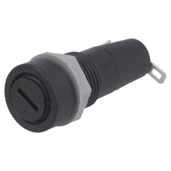 Soclu siguranta cilindrica ZHL35, 5 x 20mm, 10A, pe panou