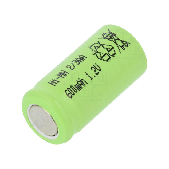 Produs: Acumulator Ni-MH ACCU-2/3AA60/JJJBL, 1.2V 600mAh, urechi pentru lipire