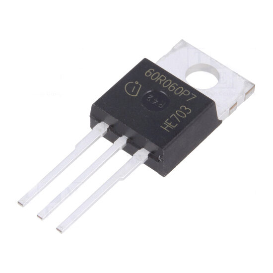 Tranzistor N-Mosfet IPP60R060P7: unipolar, 600V 30A 164W, TO220-3