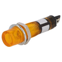 Lampa de control cu neon NI-2FYL-12V, concav, portocalie