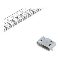 Soclu USB B micro PCB SMT contacte orizontale, 5 pini