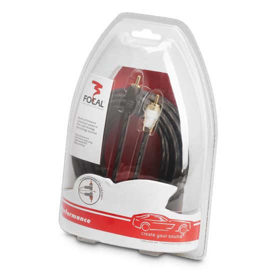 Cablu audio RCA- RCA 5M Focal PR5, 2xRCA in unghi>2xRCA drept