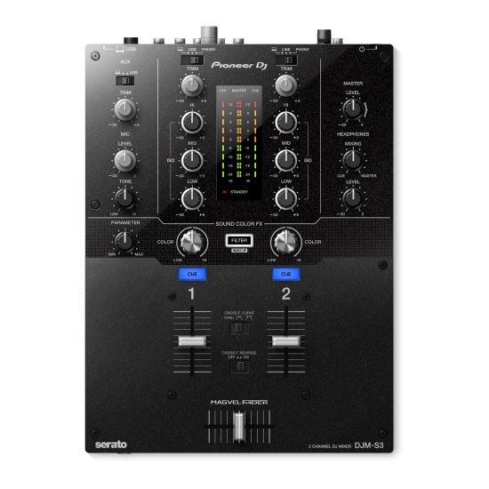 Mixer Pioneer DJ DJM-S3 , 2 canale, scratch, serato